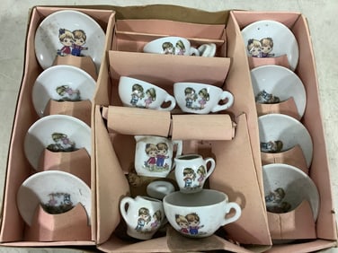 Teacups(1in.tall) and mini plates tea party set
