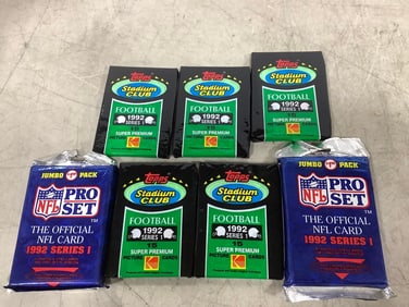 Collectible sports cards(NFL Pro Set and Topps Stadium Club)