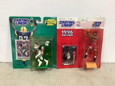 Starting Lineup collectibles(Vinny Testaverde and Scottie Pippen-new in box)