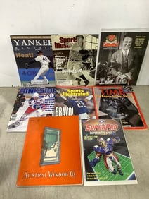 Various magazines and Superbowl comic