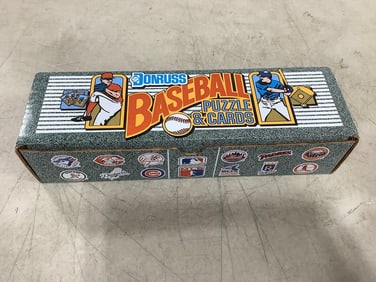 DonRuss 1990 baseball puzzle and cards set in box