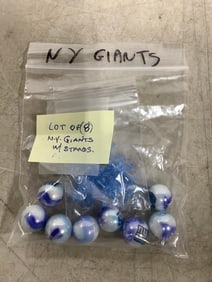 NY Giants marbles with stands