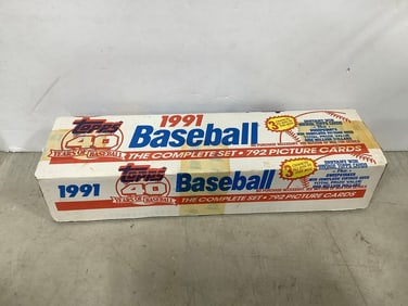 1991 Fleer baseball cards set in box