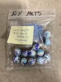 NY Mets marbles with stands
