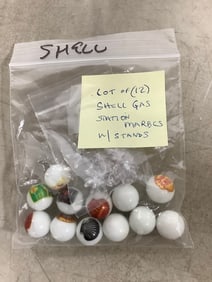Shell gas station marbles with stands