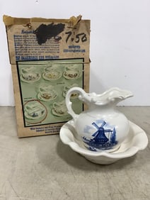 1970's McCoy pottery pitcher(5in.tall) and plate