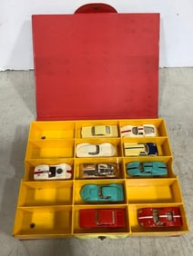 Vintage HotWheels in carrying case