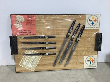 Pittsburgh Steelers cut n serve set(handle to handle 25in.long-sealed)