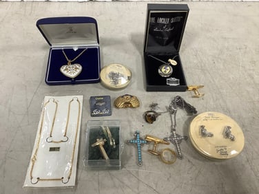 Various Cuff Links, Gold Filled Necklaces, and more