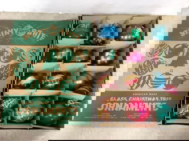 Vintage Shiny Brite Glass Christmas Tree Ornaments