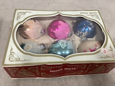 Vintage Shiny Brite Glass Christmas Tree Ornaments