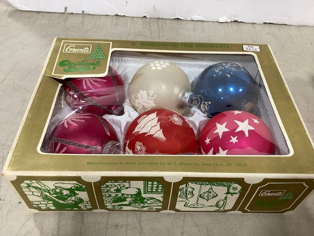Vintage 6 Handcrafted Tree Ornaments (1 of 1)