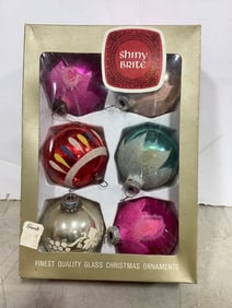 Vintage Shiny Brite Glass Christmas Tree Ornaments