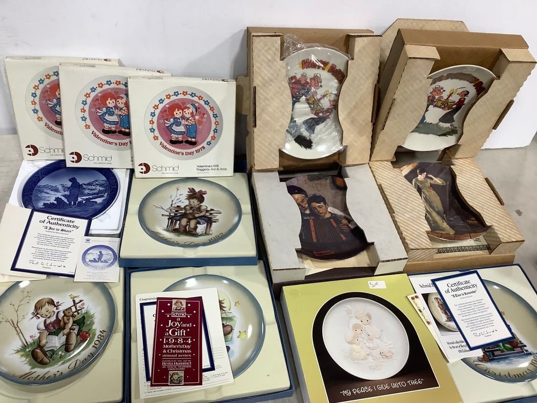 Various Decorative 1900s Ceramic Plates (Schmid, etc) (1 of 1)