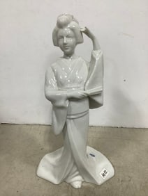 Oriental Ceramic Statue (10.5in Tall)
