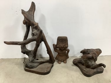 1970s Driftwood Art, and more (Tallest - 17in)