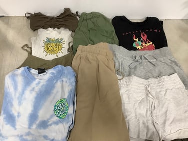 Various Tank Tops, Santa Cruz Tshirt, Shorts, Pants, and more