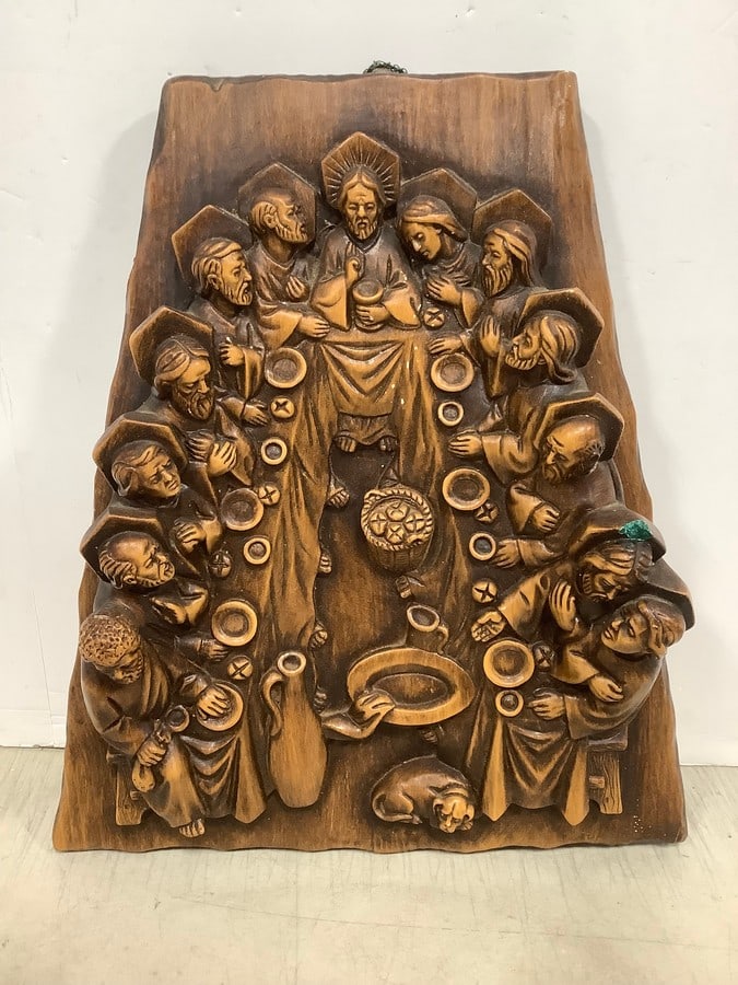 Vintage The Last Supper Wall Decor *chipped* (14,25inx16in) (1 of 1)