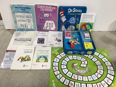 Stuttering Books, Dr. Seuss 3 Games in 1, and more