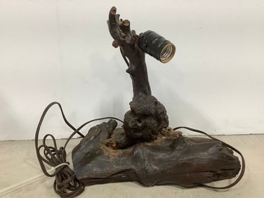 Vintage Driftwood Lamp (12.25in Tall)