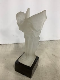 Frosted Glass Butterfly Figure (9.5in Tall)