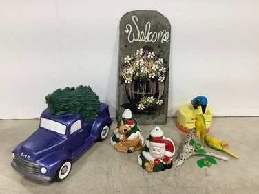 Plastic Bird Decor,  Welcome Sign (5.5inx12in), Christmas Pepper/Salt Shakers, and more