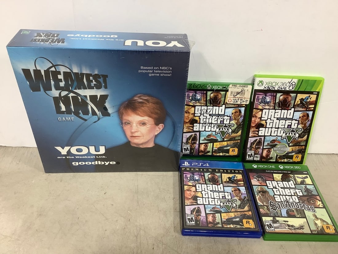 GTA Games for PS4/Xbox, and Weakest Link Board Game: GTA Games for PS4/Xbox, and Weakest Link Board Game