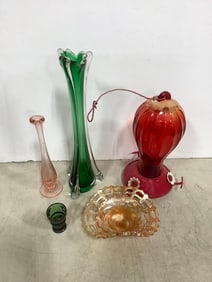 Hummingbird Feeder, MCM Vase (13in Tall), and more
