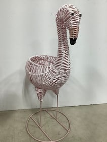 Decorative Flamingo Serving Basket (21in Tall)