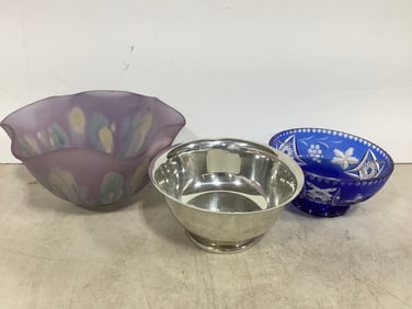 Art Glass Bowl (5.25in Tall), Cobalt Blue Crystal Bowl, and more