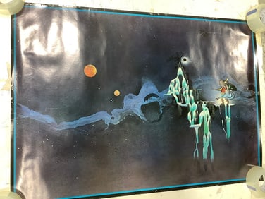 Roger Dean surreal art print(27.5in.x39in.)