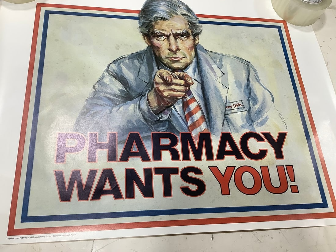 Vintage Pharmacy poster print(19in.x25in.): Vintage Pharmacy poster print(19in.x25in.)