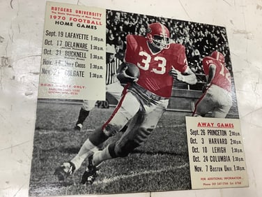 Rutgers University football stand up sign(12in.x18in.)