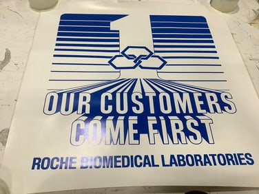 Vintage Roche biomedical laboratories poster(30in.x30in.)