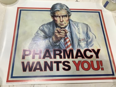 Vintage Pharmacy poster print(19in.x25in.)