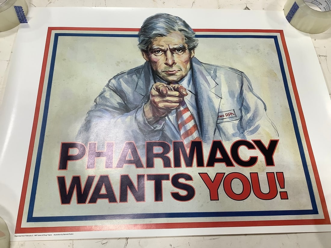 Vintage Pharmacy poster print(19in.x25in.): Vintage Pharmacy poster print(19in.x25in.)