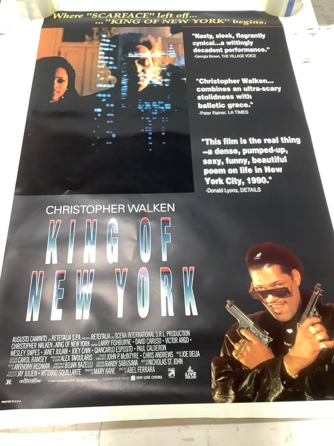 King of New York rated R vintage movie poster(27in.x40in.) (1 of 1)