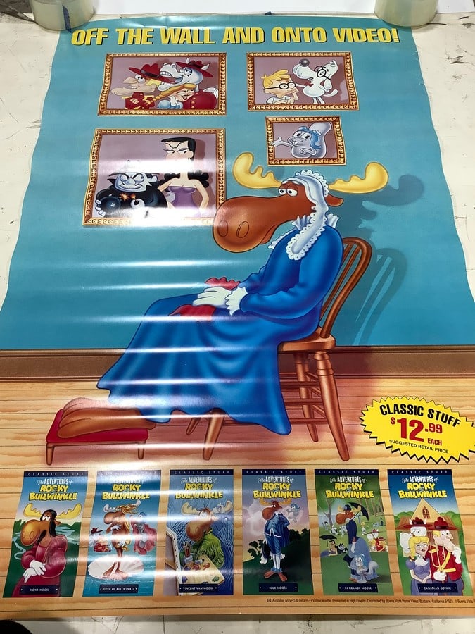 Vintage Rocky and Bullwinkle poster(26in.x40in.): Vintage Rocky and Bullwinkle poster(26in.x40in.)