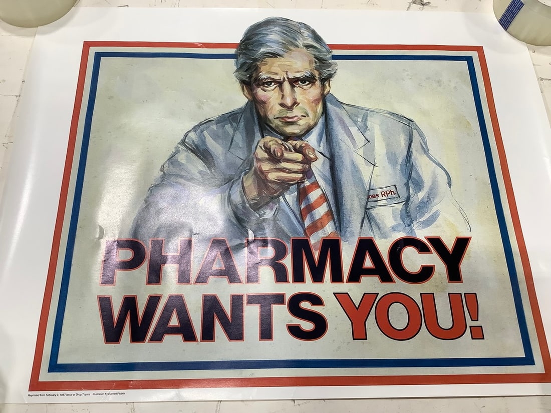 Vintage Pharmacy poster print(19in.x25in.): Vintage Pharmacy poster print(19in.x25in.)