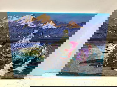 'At the Frontier' Art Print on Canvas by Zu Ming Ho (18inx24in)