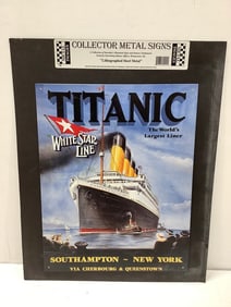 Titanic Lithographed Steel Metal Sign (12.5inx16in)