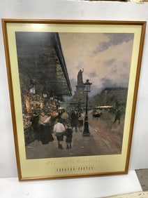 Framed and Signed Place De La Republique (25inx33in)