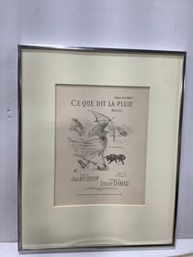 Framed Ce Que Dit La Pluie Art Print (16.5inx20.5in)