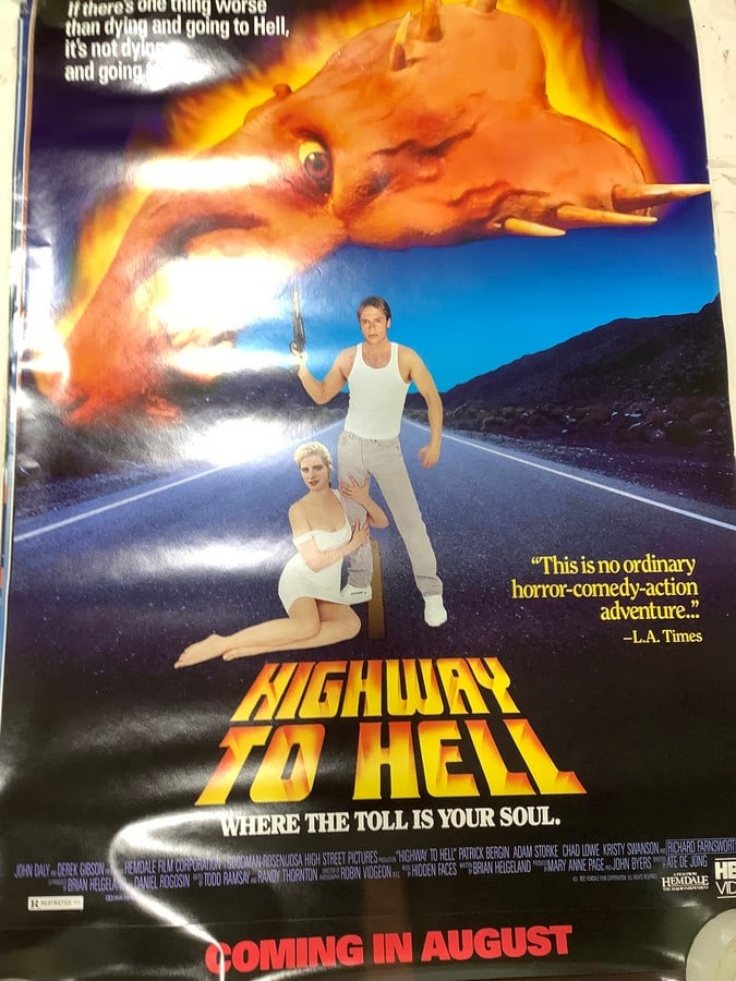 Highway to Hell rated R movie poster (27inx40in): Highway to Hell rated R movie poster (27inx40in)