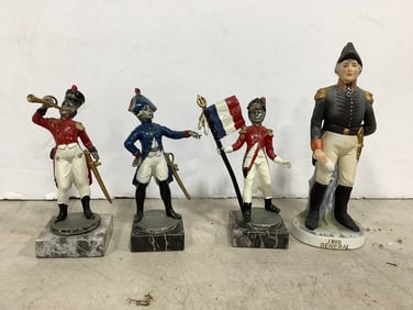 Vintage Military Figurines (Tallest - 7.75in)