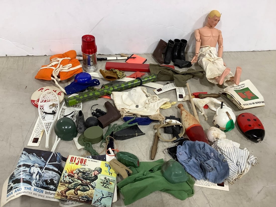 1960s GI Joe Clothing, Accessories, and Doll: 1960s GI Joe Clothing, Accessories, and Doll