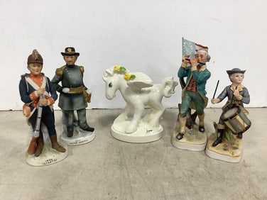 Various Ceramic Military Ceramics, and more (Tallest - 8in)