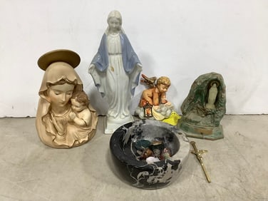 Various Decorative Ceramics, Mortar and Pestle Bowl, and more (Tallest - 9in)