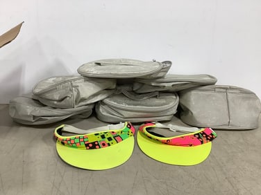 1960s visor hats and travel bags
