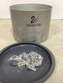 Swavorski silver floral crystal decor(3in.long)